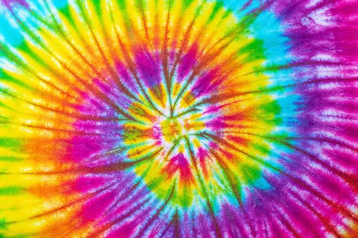 Tie dye rainbow pattern